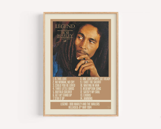 Legend - Bob Marley & The Wailers - Album Print