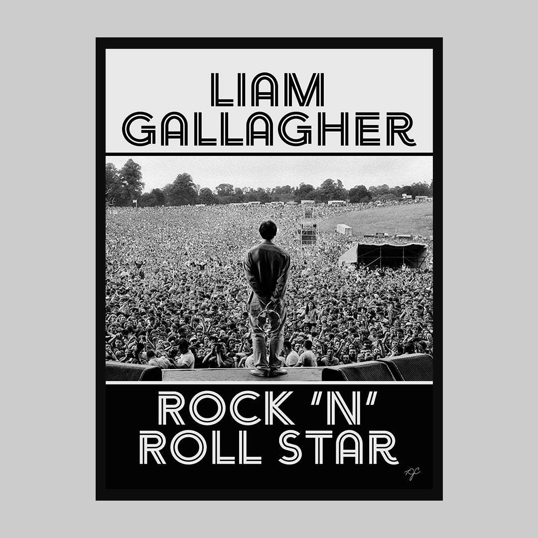 Liam Gallagher On stage print - Striped Circle