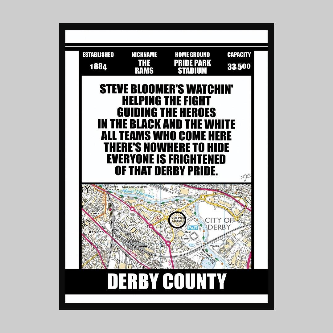 Derby County print - Pride Park stadium - Striped CircleA5 (148mm x 210mm)