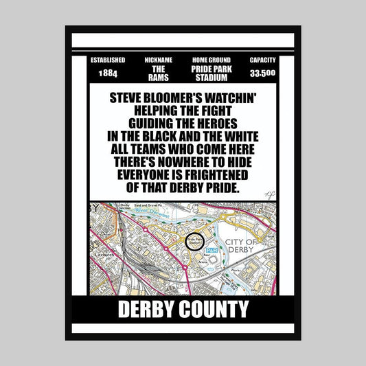 Derby County Pride Park stadium print - Striped CircleA5 (148mm x 210mm)