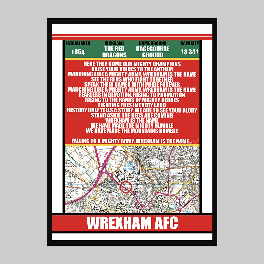 Wrexham AFC Racecourse Ground print