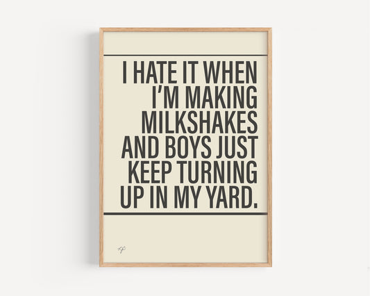 Milkshake print