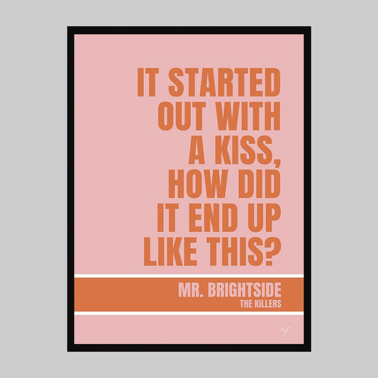 Mr Brightside The Killers print - Striped Circle