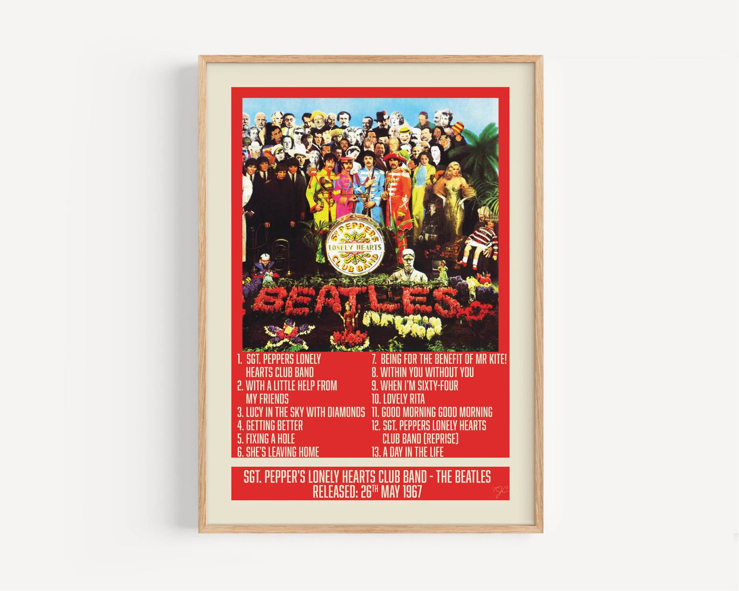 Sgt Peppers Lonely Hearts Club Band - The Beatles - Album Print