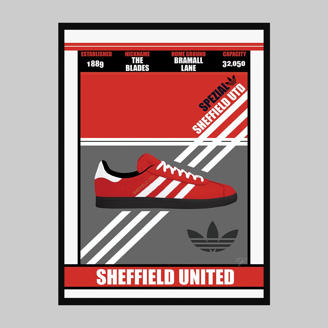 Sheffield United Spezial Trainer print