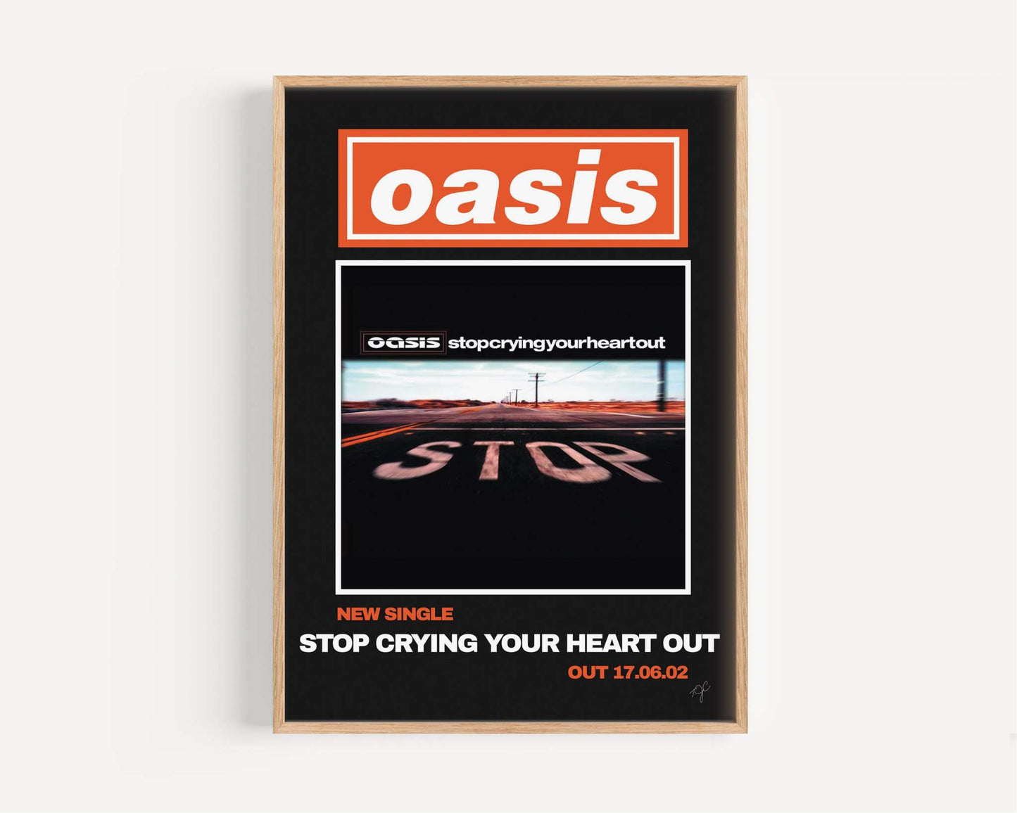 Oasis Stop Crying Your Heart Out print