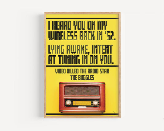 Video Killed the Radio Star - The Buggles - Art Print