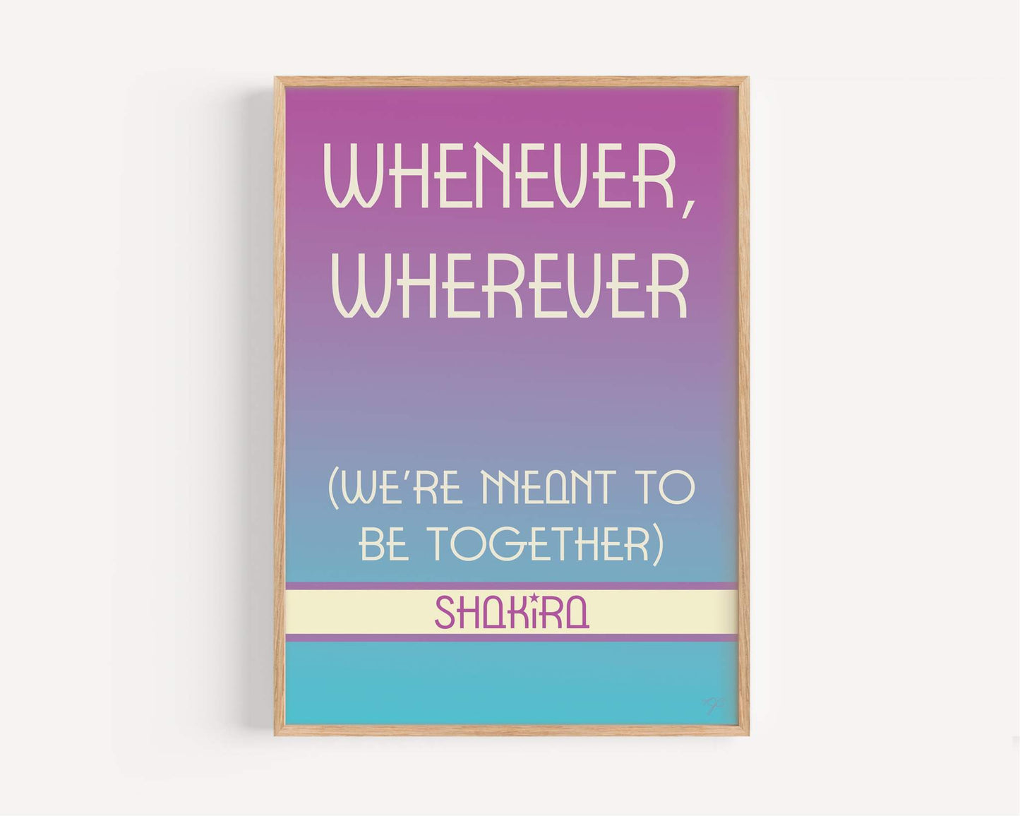 Shakira Whenever Wherever - Art Print