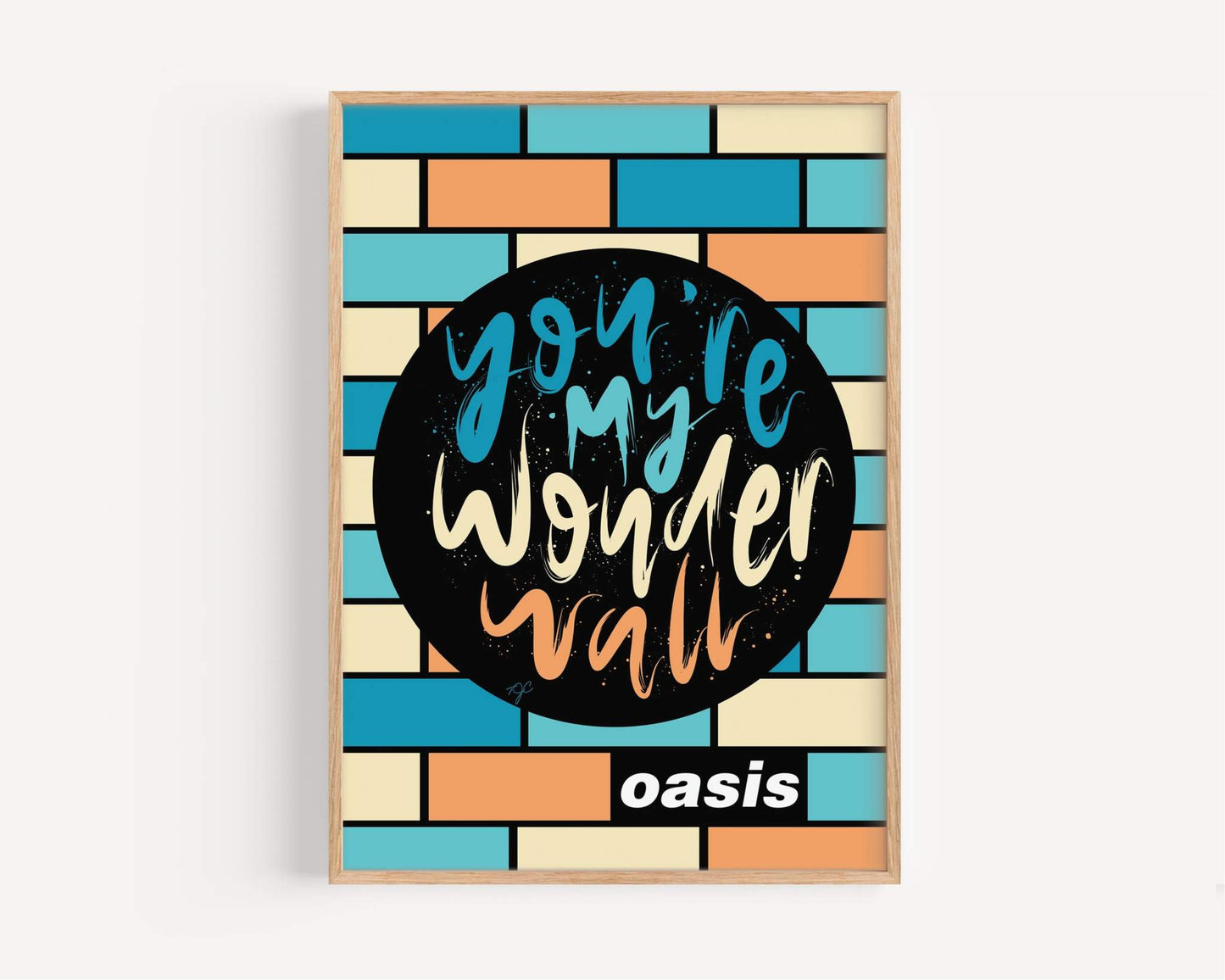 Wonderwall Oasis lyrics print