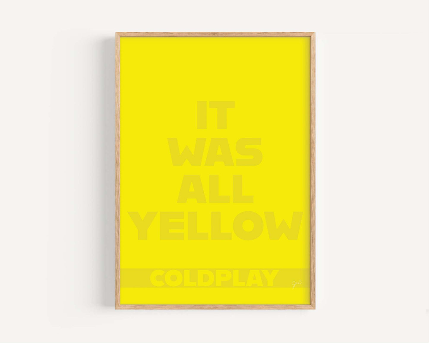 Coldplay Yellow print