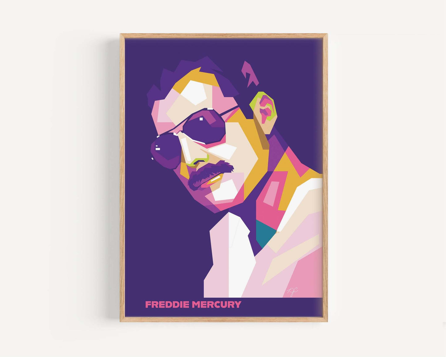 Freddie Mercury print produced on high quality matte luxury art paper.