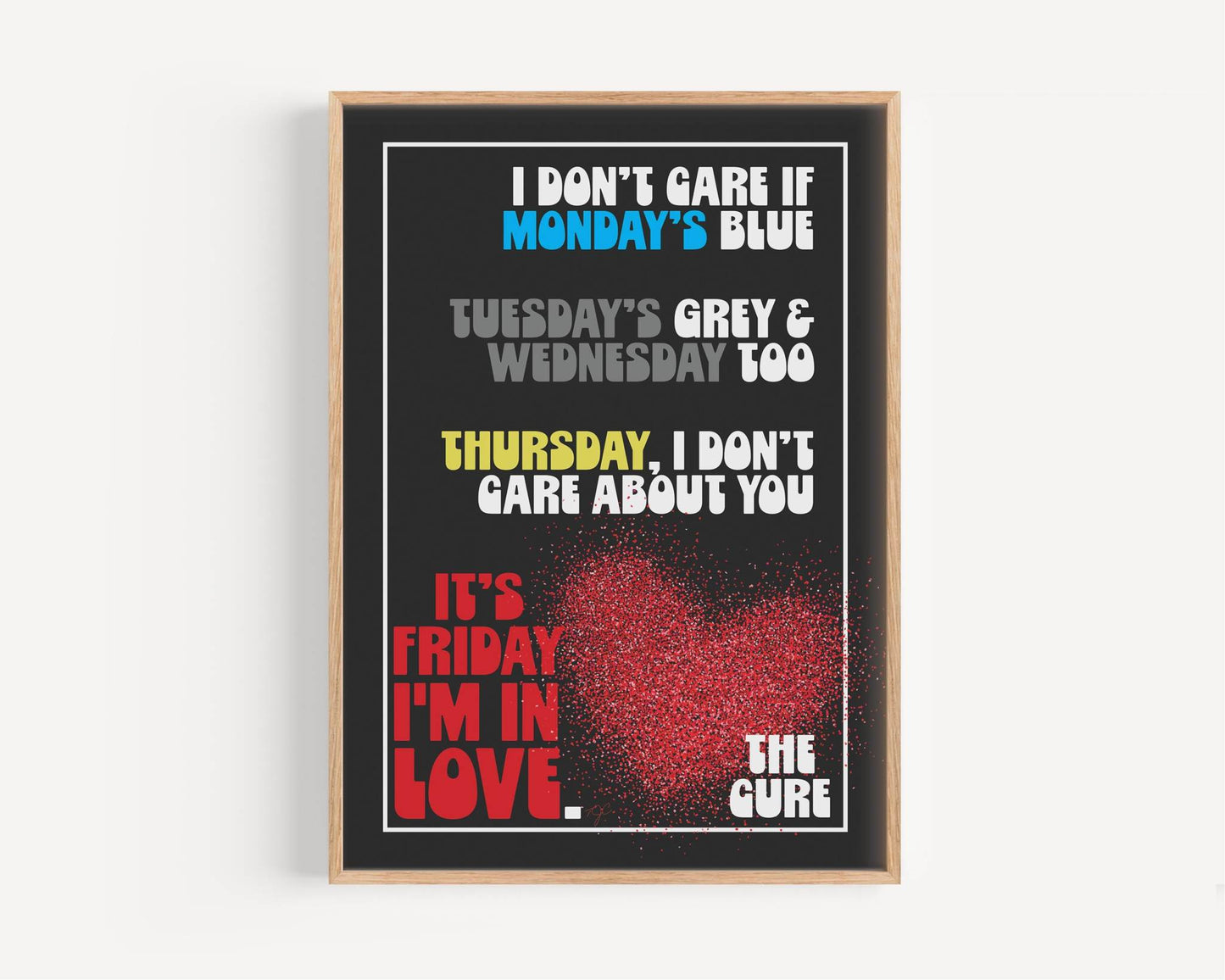 Friday I'm in Love The Cure lyrics print