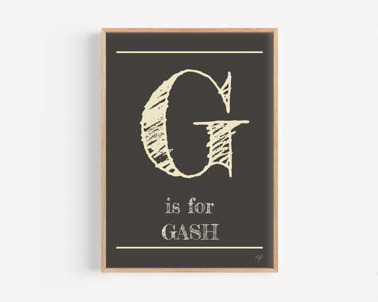 G is for... Alphabet Wall Art Print