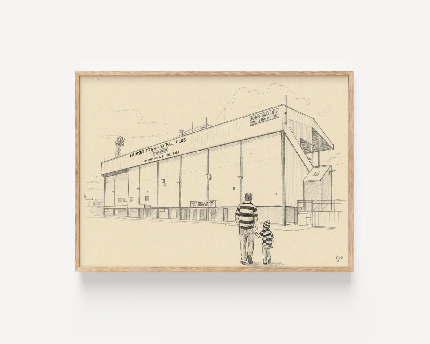"Mariners Pride" Grimsby Town FC Football Wall Art Print | UK