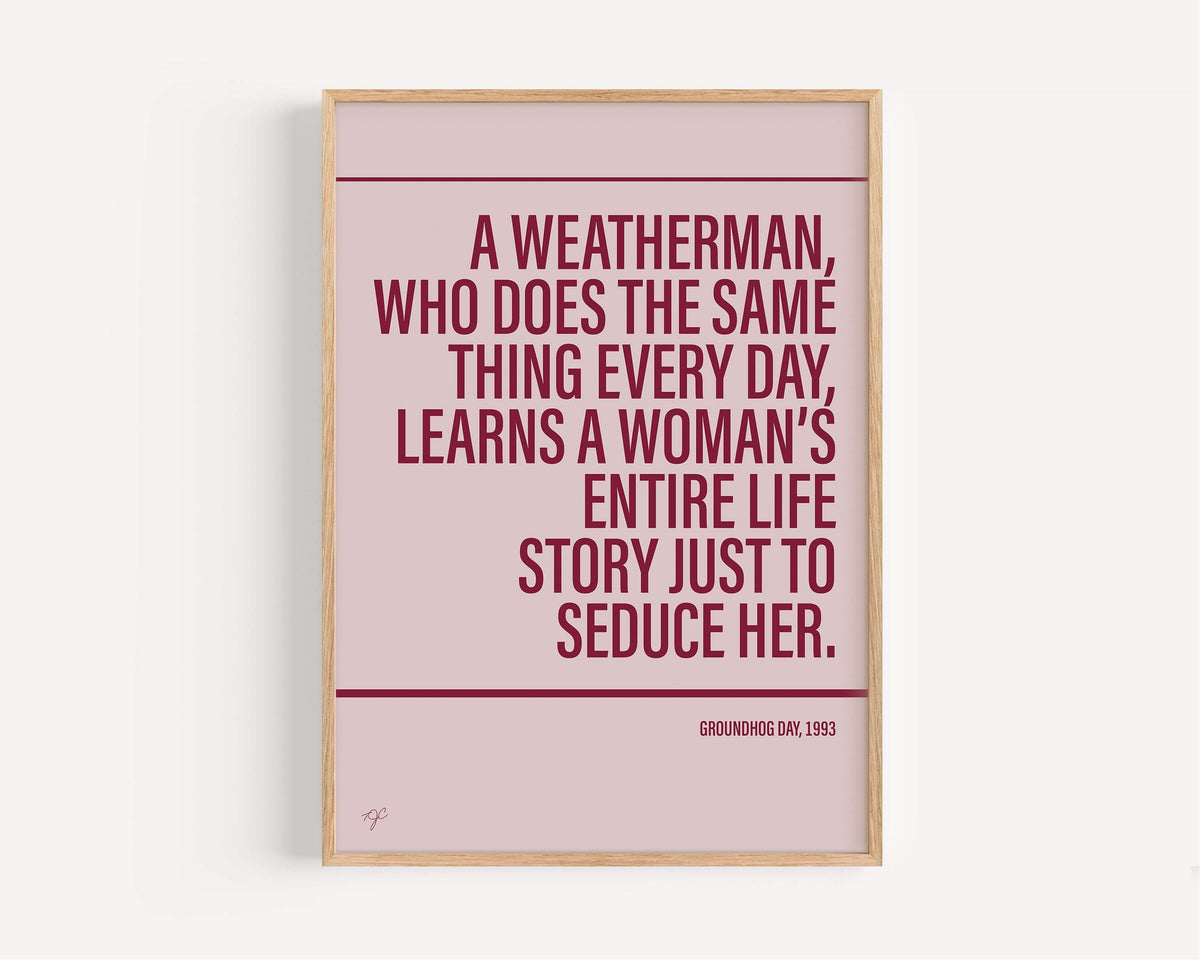 Groundhog Day Alternative TV and Film Print - Pink