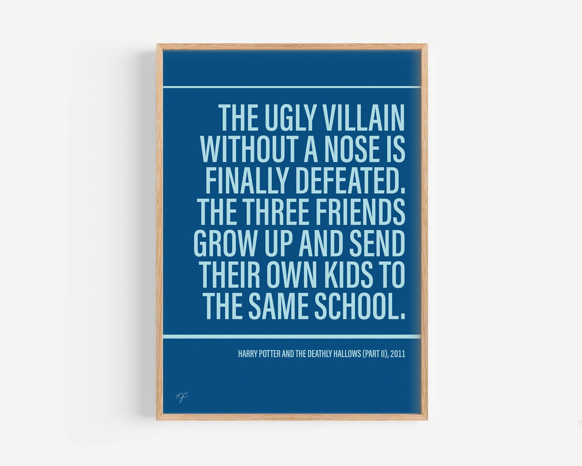 Deathly Hallows Part 2 print - Dark Blue