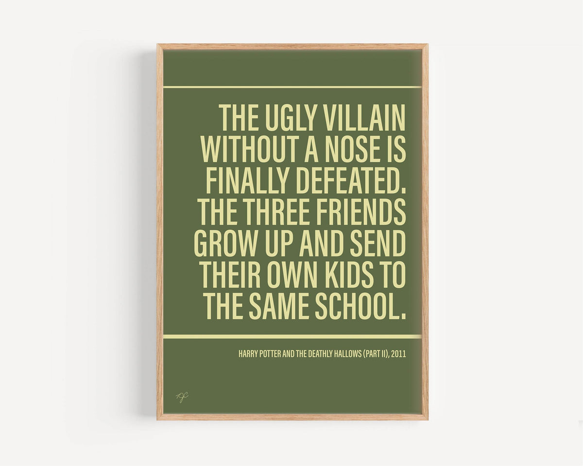 Deathly Hallows Part 2 print - Khaki