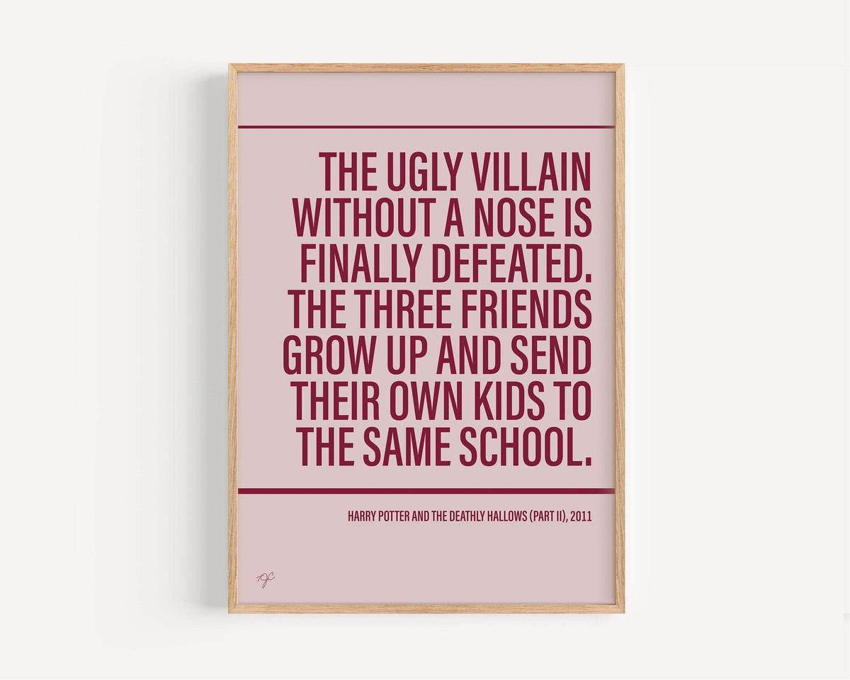 Deathly Hallows Part 2 print - Pink