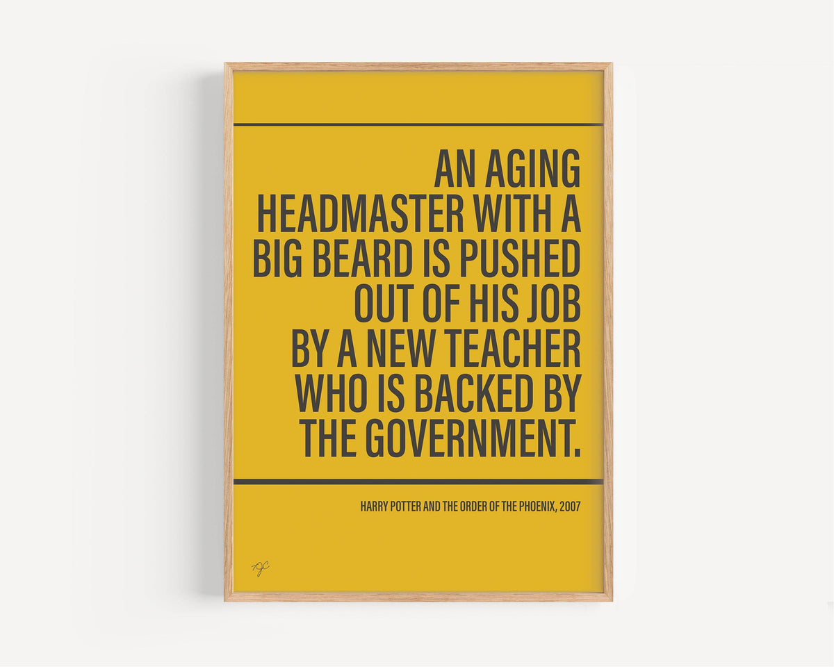 Order of the Phoenix print - Mustard
