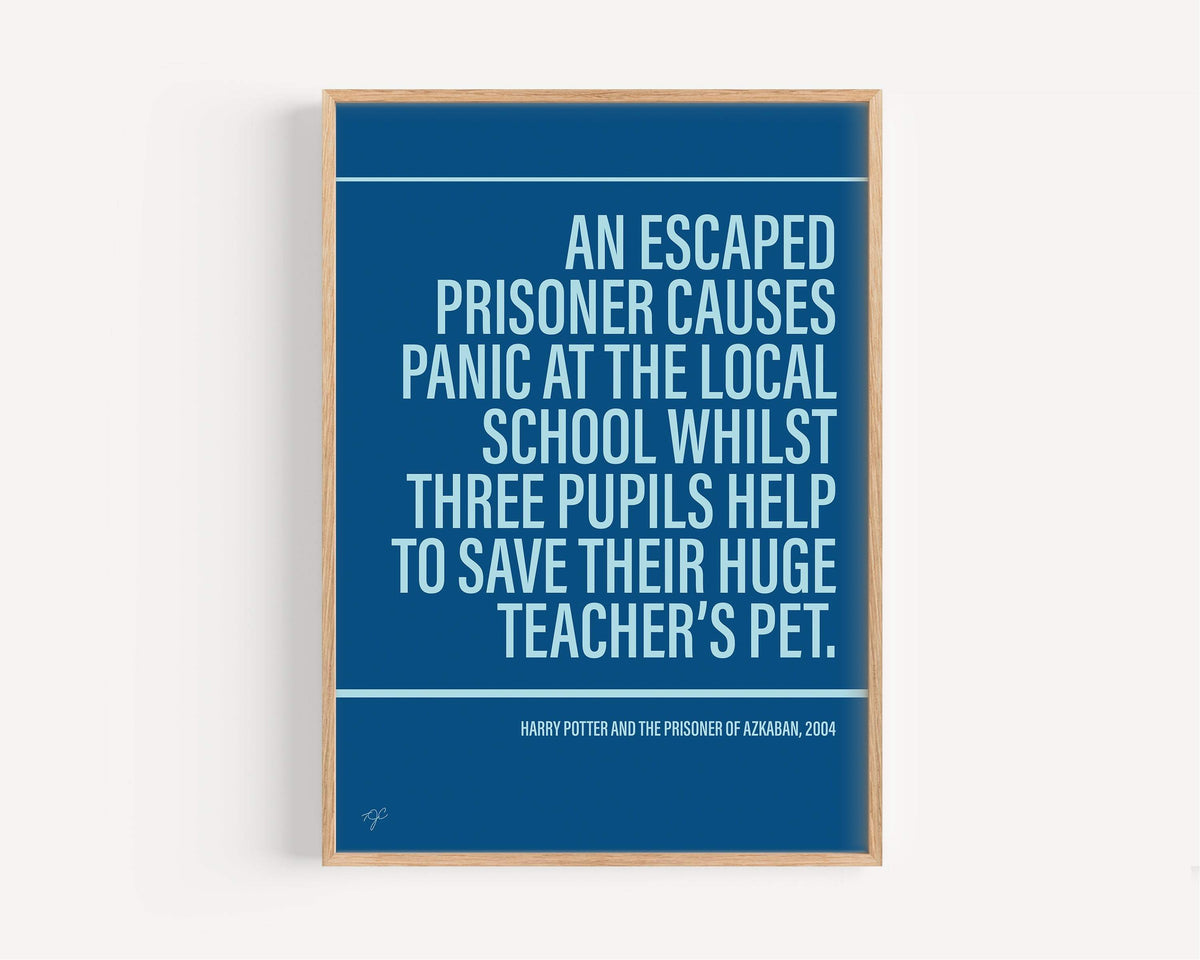 Prisoner of Azkaban print - Dark Blue