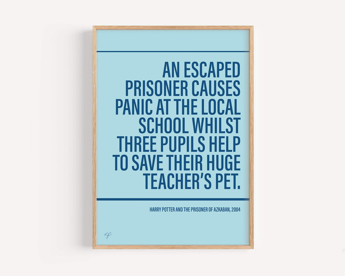 Prisoner of Azkaban print - Light Blue
