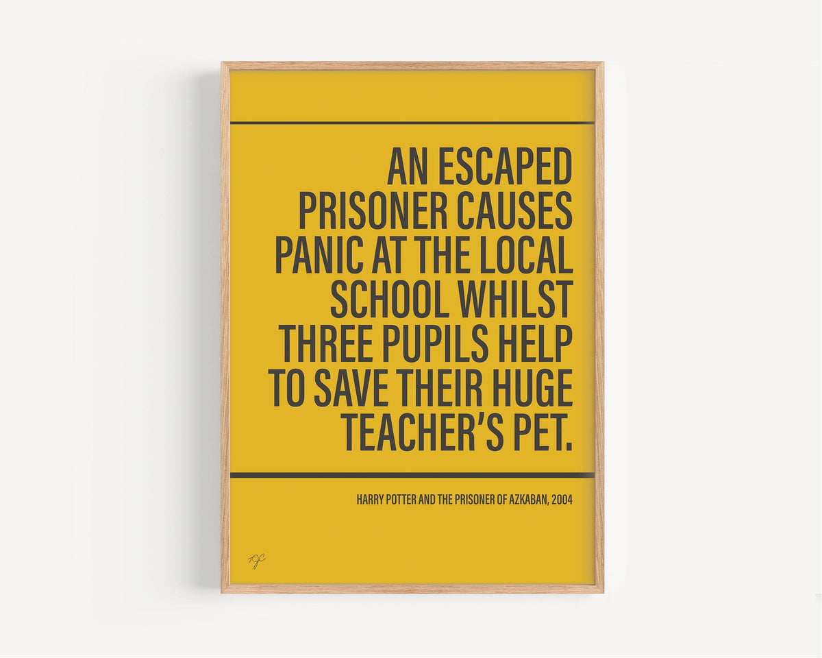 Prisoner of Azkaban print - Mustard