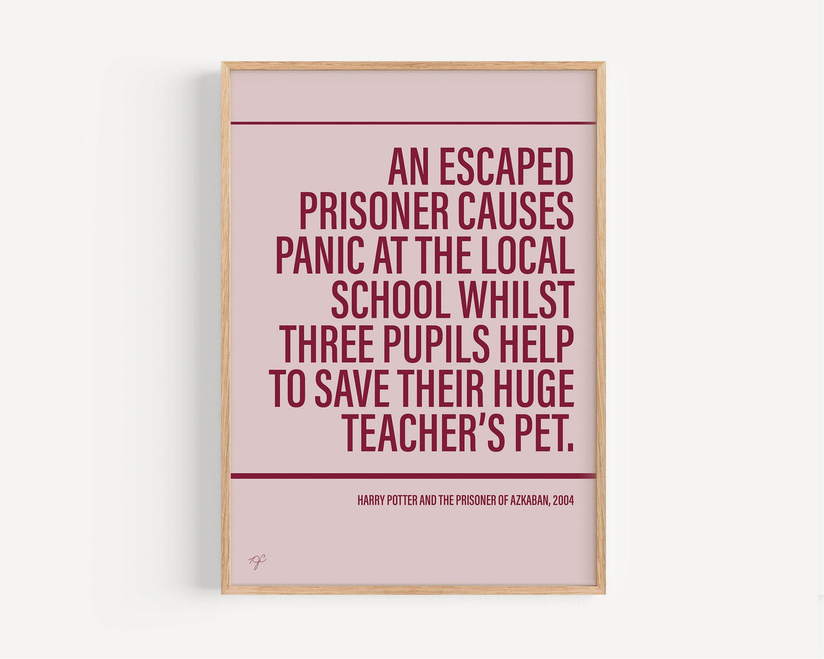 Prisoner of Azkaban print - Pink