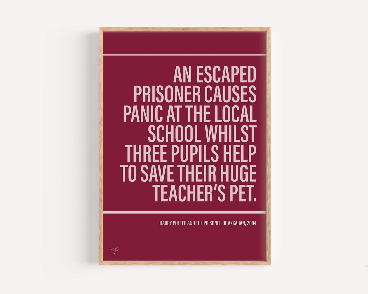 Prisoner of Azkaban print - Rose Gold