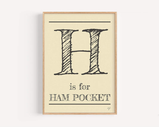 H is for... Alphabet Wall Art Print