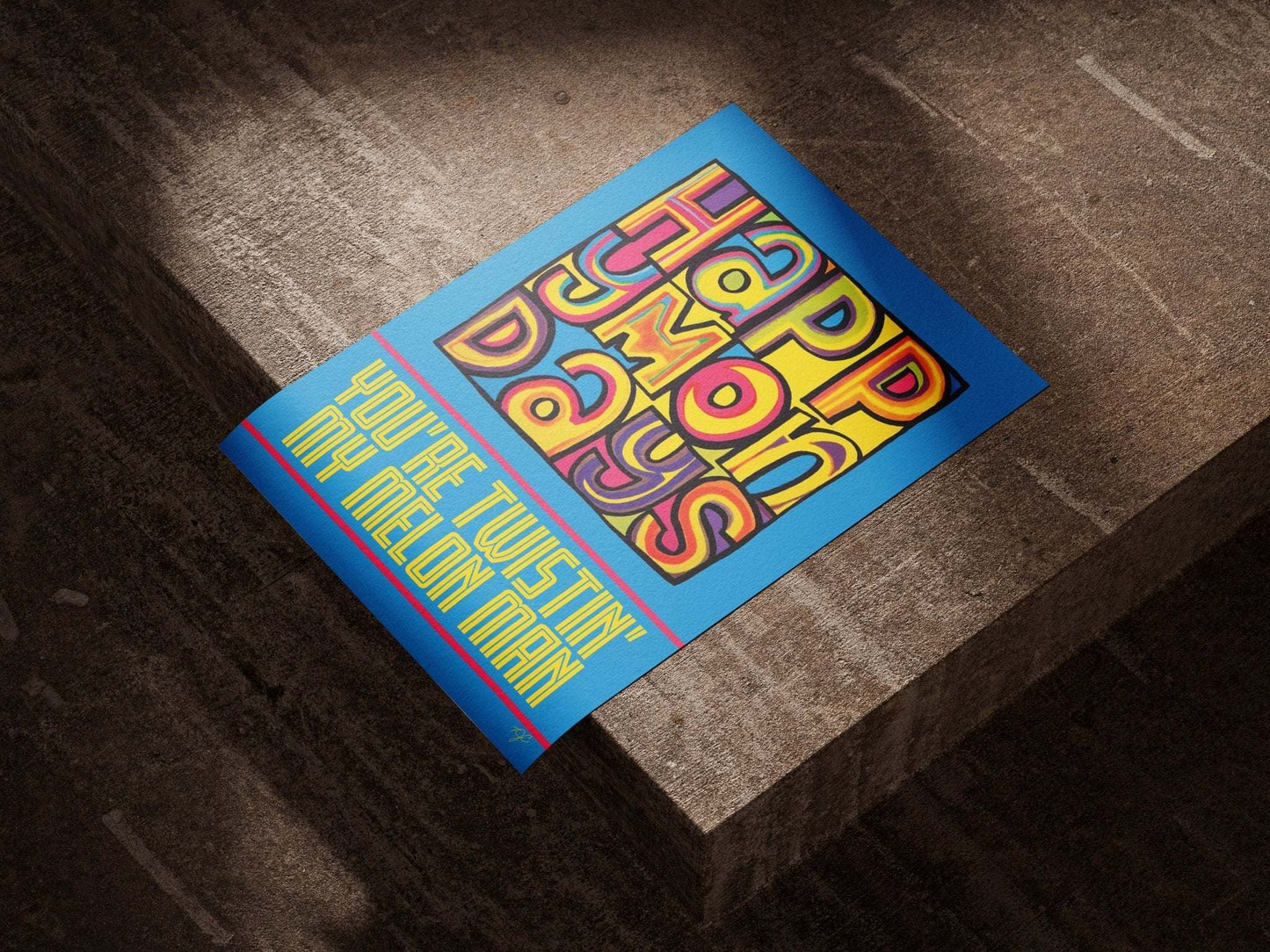 Happy Mondays Step On print - Striped Circle