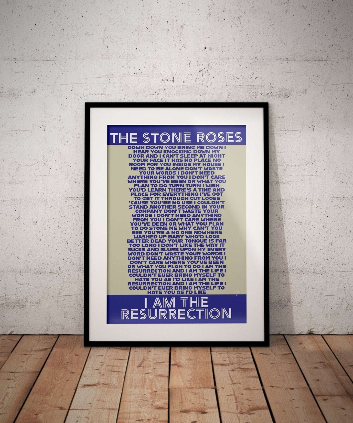 The Stone Roses I am the Resurrection lyrics print - Striped Circle