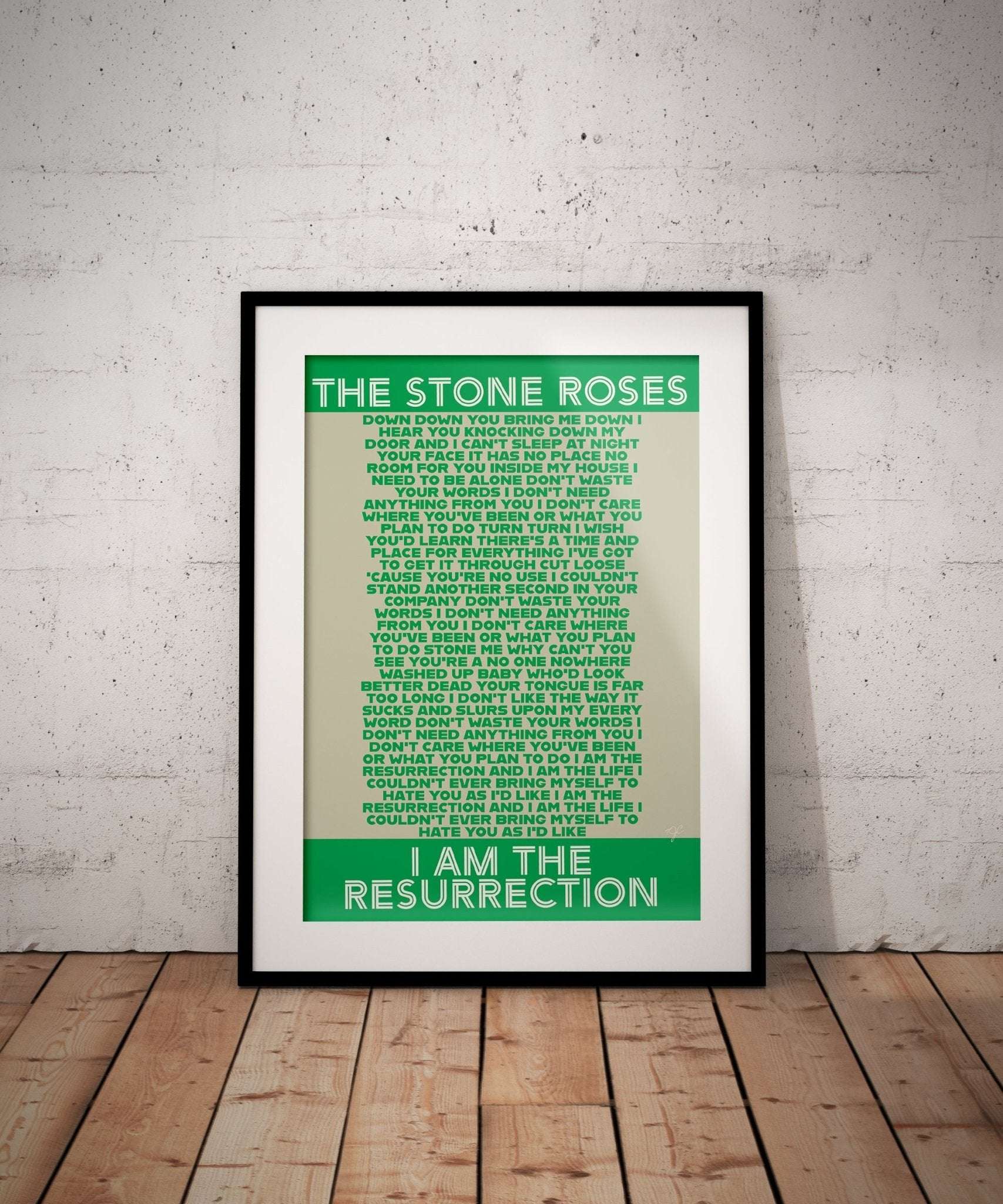 The Stone Roses I am the Resurrection lyrics print - Striped Circle