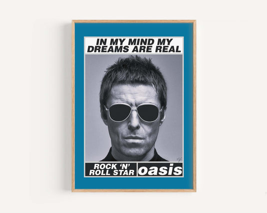 Oasis print "In my mind my dreams are real..." - Striped Circle