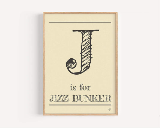J is for... Alphabet Wall Art Print
