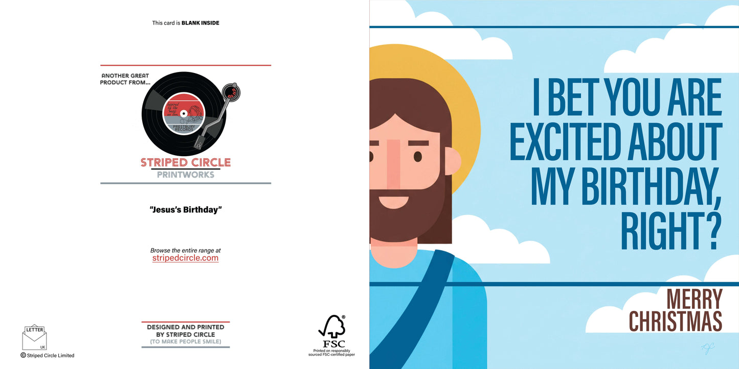 "Jesus's Birthday" - Greeting Card