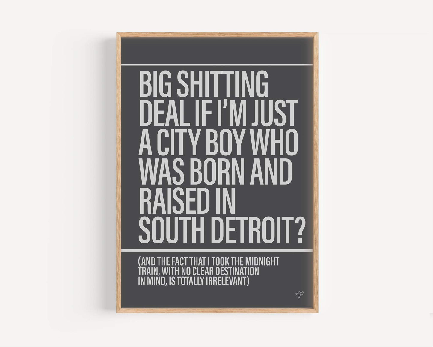 Don't Stop Believin - City Boy - Framed Print