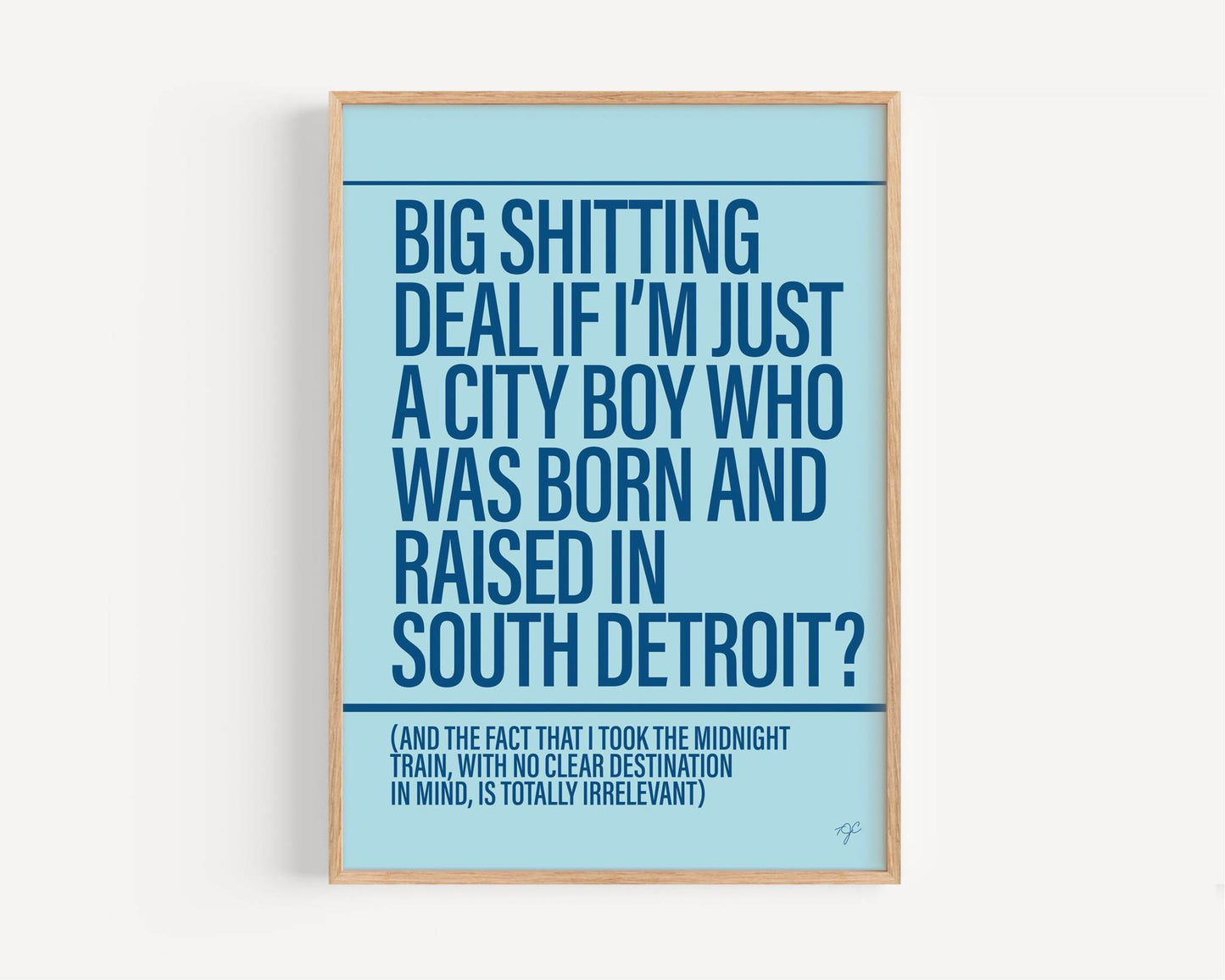 Don't Stop Believin - City Boy - Framed Print