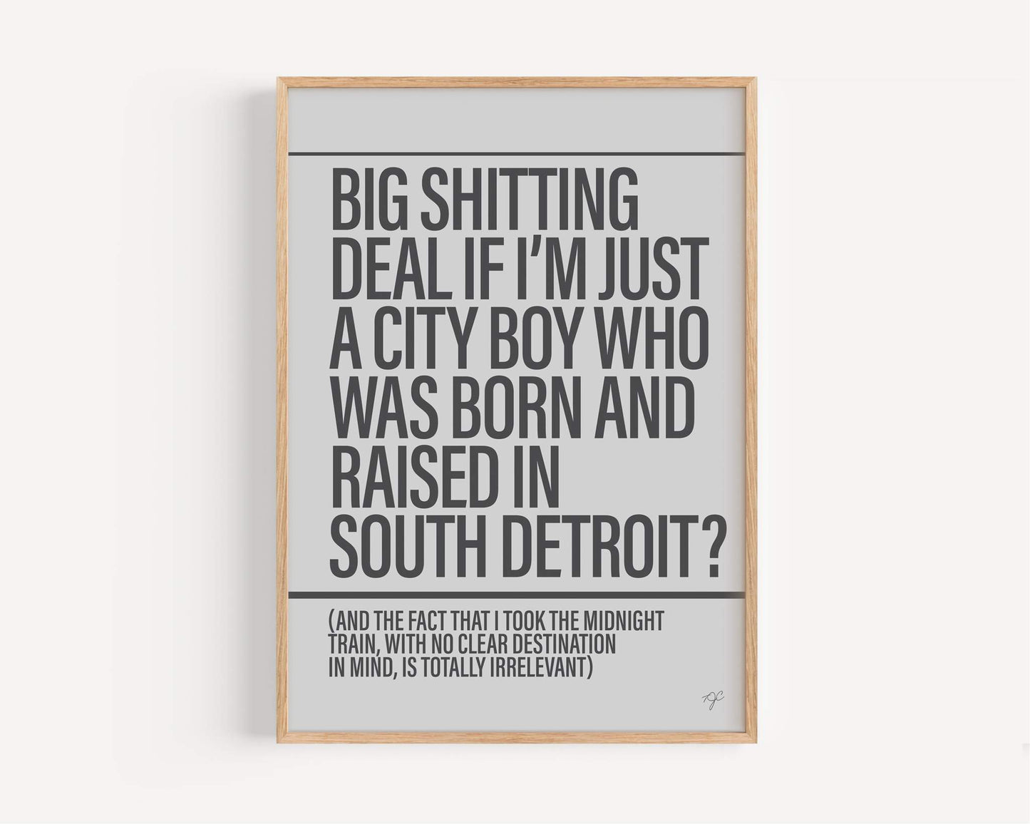Don't Stop Believin - City Boy - Framed Print