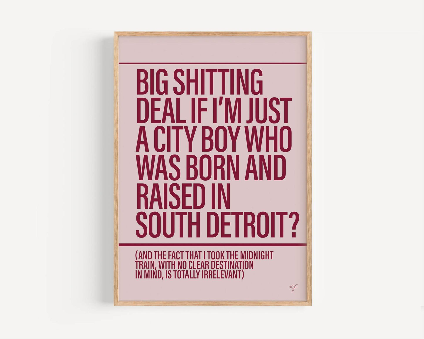 Don't Stop Believin - City Boy - Framed Print