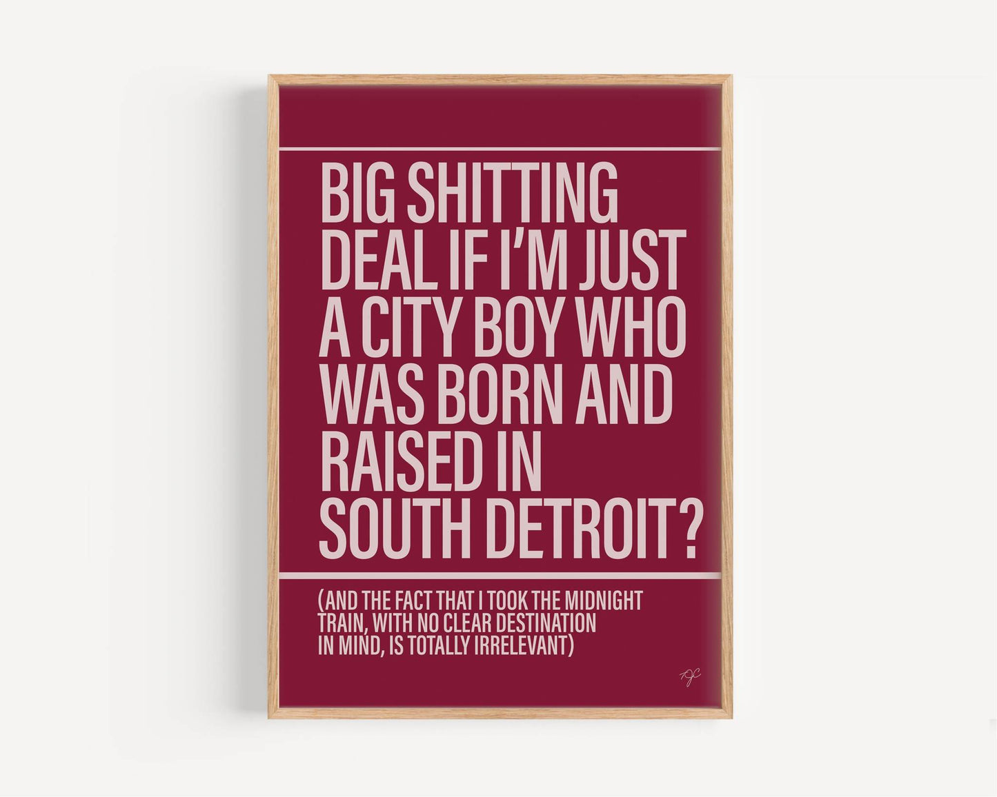 Don't Stop Believin - City Boy - Framed Print