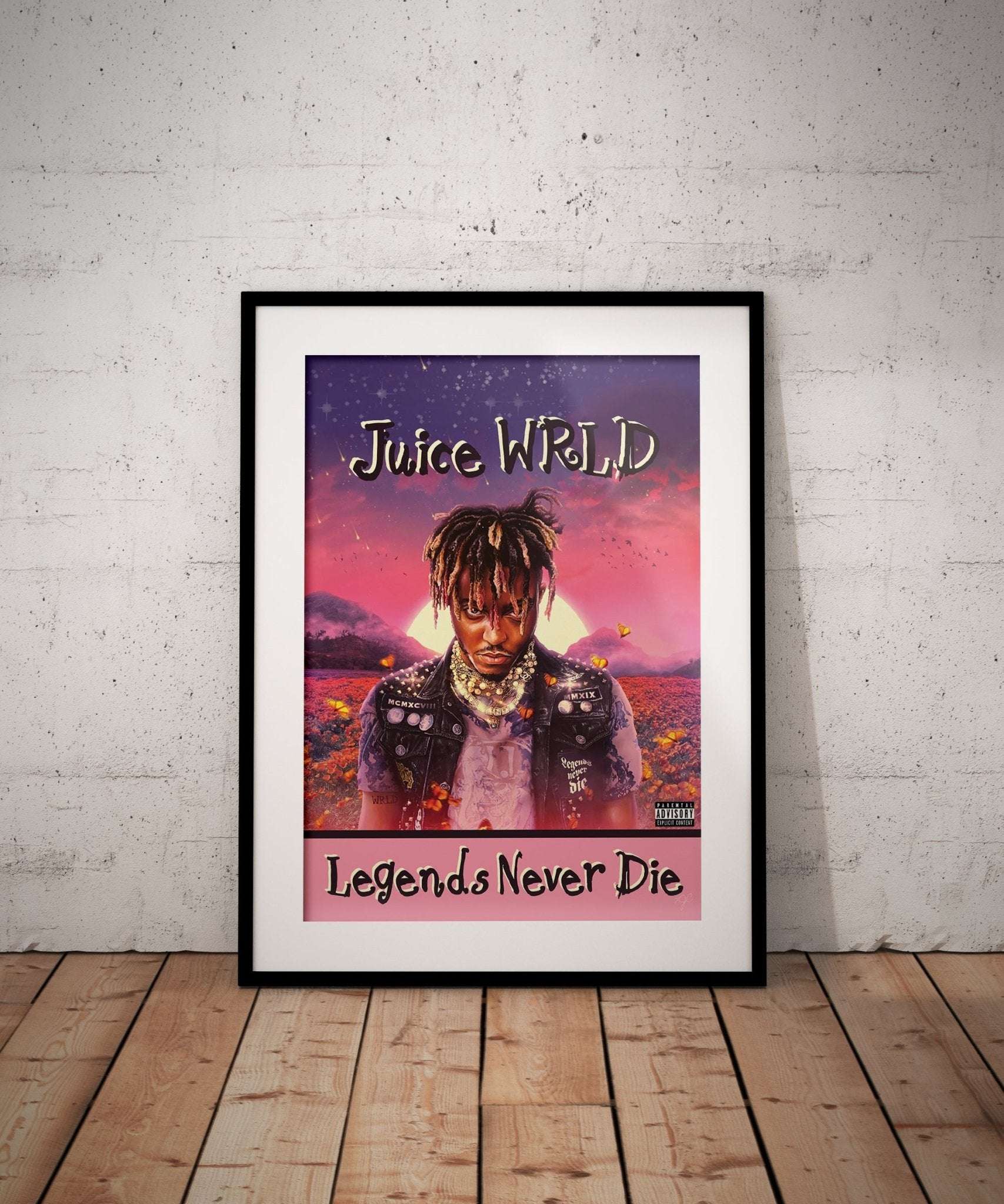 Juice WRLD Legends Never Die print - Striped Circle