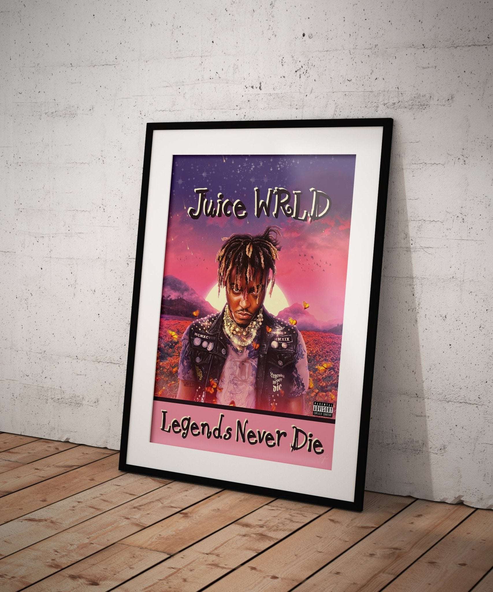 Juice WRLD Legends Never Die print - Striped Circle