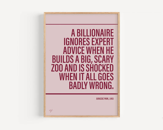 Jurassic Park print - Pink