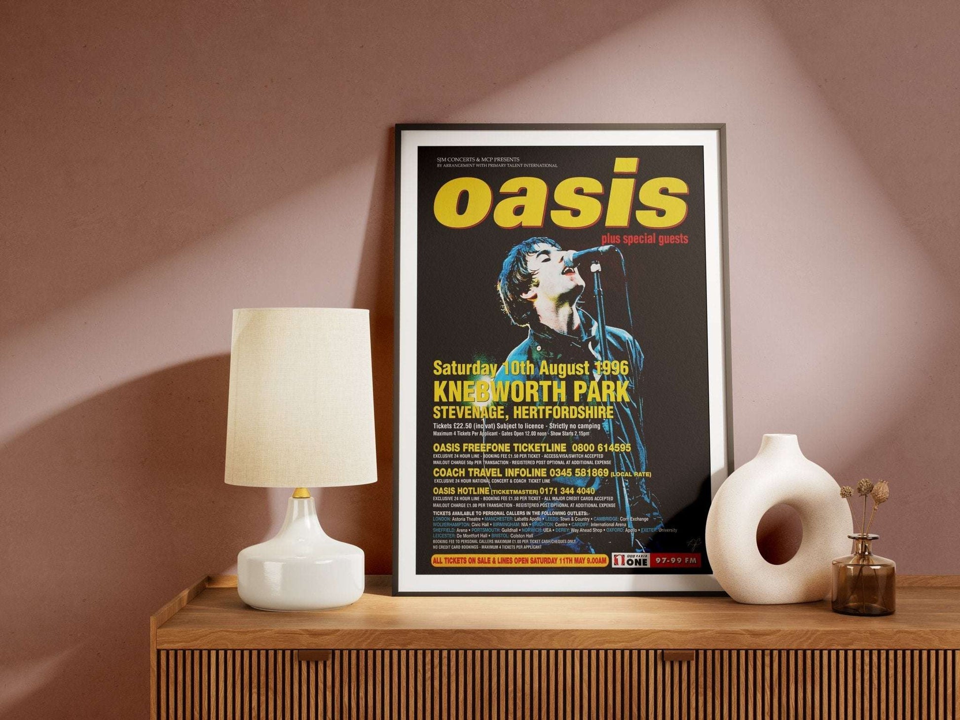 Oasis Knebworth poster replica print 