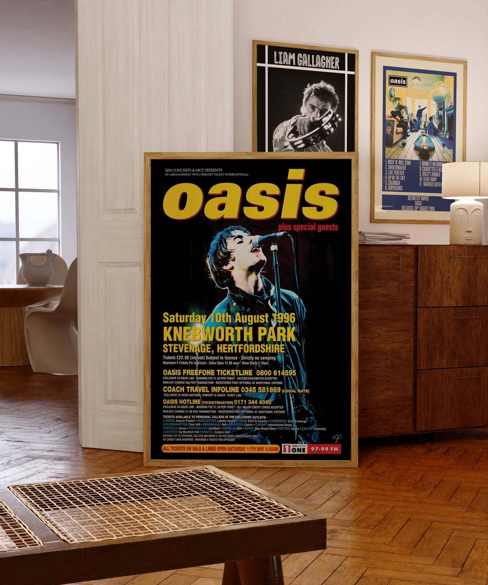 Oasis Knebworth poster replica print 