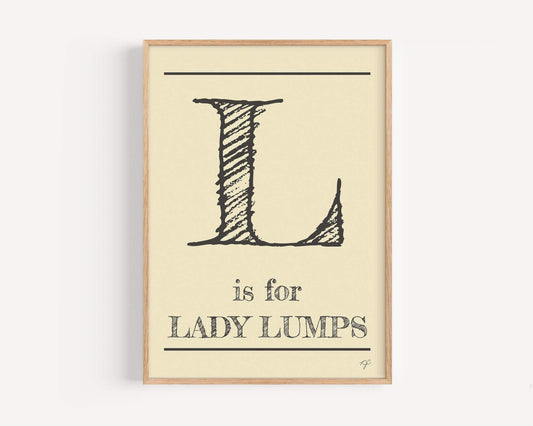 L is for... Alphabet Wall Art Print