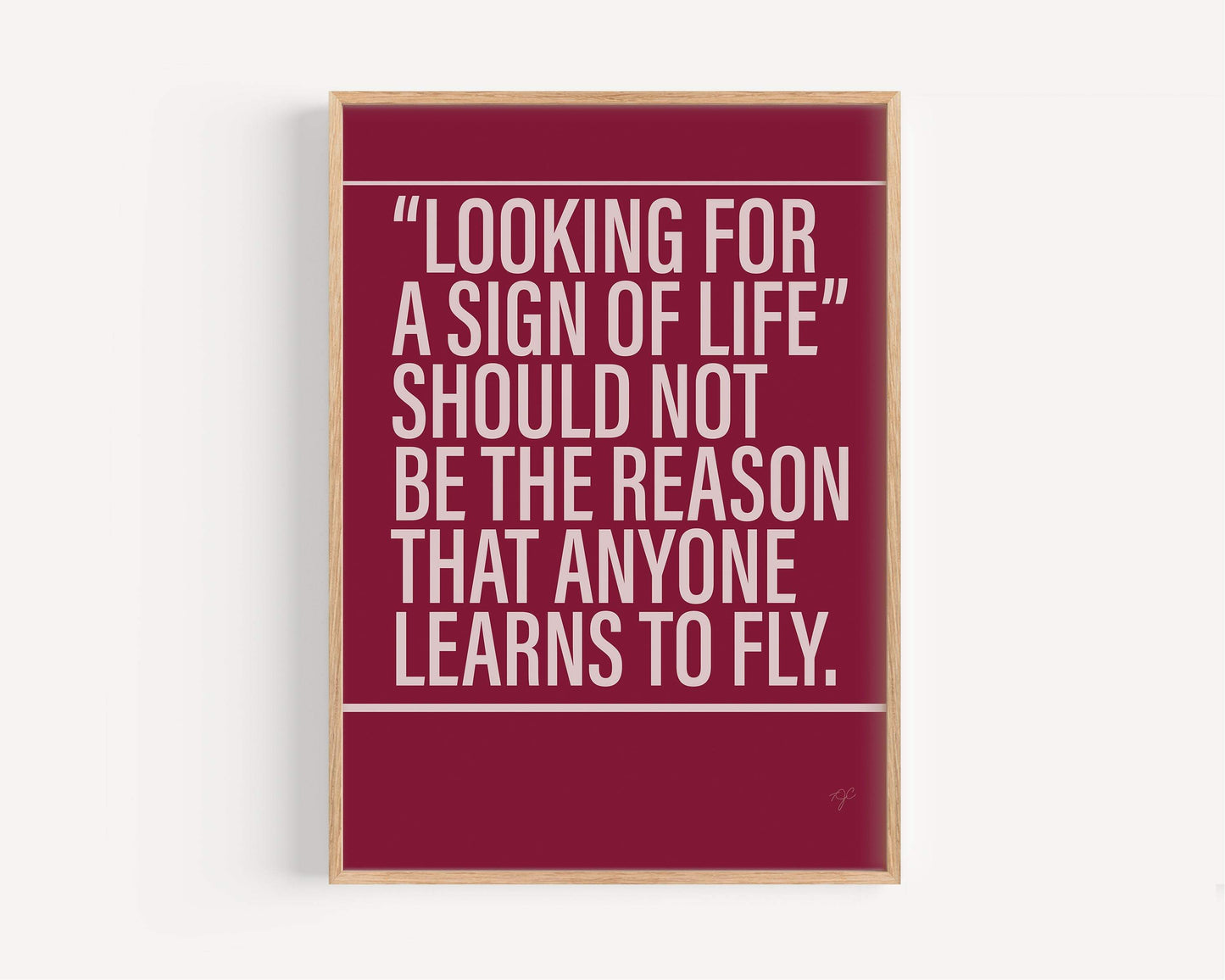 Learn to Fly Foo Fighters Alternative Lyrics Music Print | Song Lyric Wall Art UK | Striped Circle