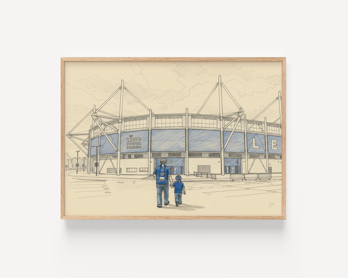 Leicester City FC King Power Stadium football wall art print