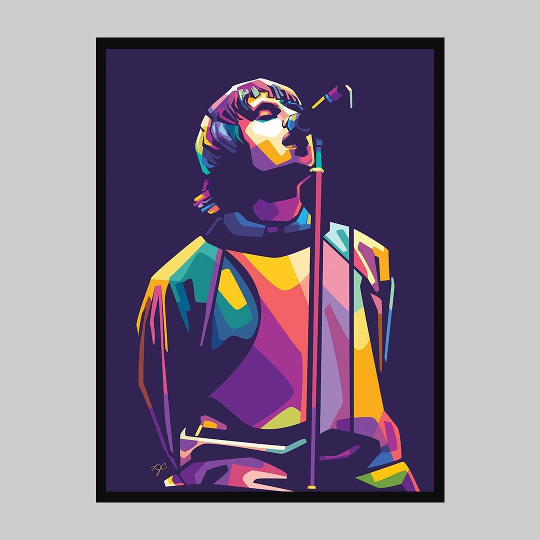 Liam Gallagher print - Striped Circle