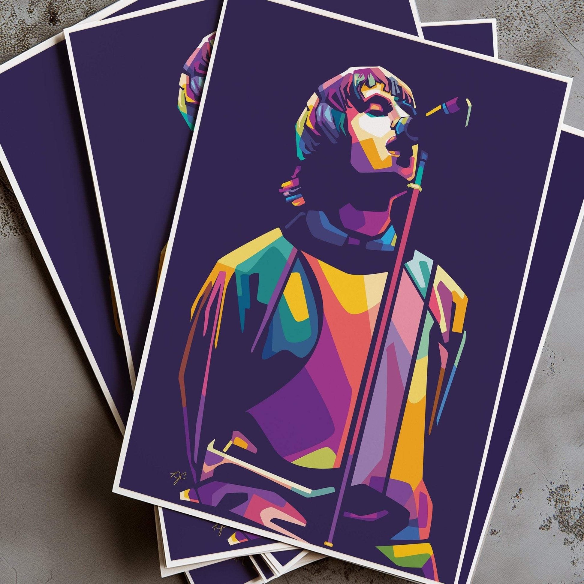 Liam Gallagher print - Striped Circle